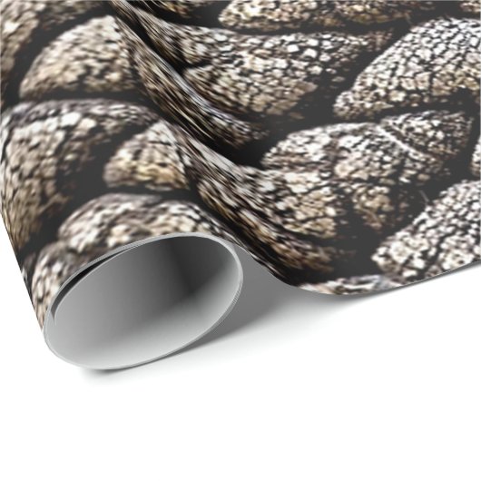 Silber-Graue Elefantenhaut Geschenkpapier (Rolleneckpunkt)