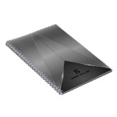 Silber-graue geometrische Konstruktion Notizblock (Rechte Seite)