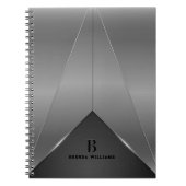 Silber-graue geometrische Konstruktion Notizblock (Vorderseite)
