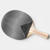 Silber-graue geometrische Konstruktion Tischtennis Schläger (Seitenansicht)