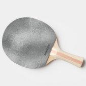Silber-graue, schimmernde Glasstruktur Tischtennis Schläger (Seitenansicht)
