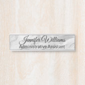 Silber-, Graues und Weiß Türschild (Vorderseite )