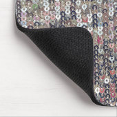 Silber-Graukristall-Nachbildung funkeln Mousepad (Ecke)