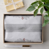 Silber Grenzen mit Kiefernkranz und Roter Freude Seidenpapier (Geschenk)