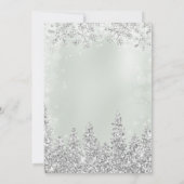 Silber-grüner Schneekiefer im Winter Brautparty Einladung (Rückseite)