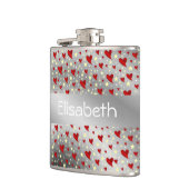 Silber, Herz, lila, Dekoration, Medaille, Award, f Flachmann (Links)