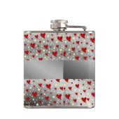 Silber, Herz, lila, Dekoration, Medaille, Award, f Flachmann (Rückseite)