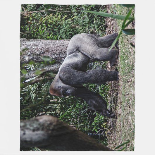 SILBER-HINTERER GORILLA FLEECEDECKE (Vorderseite)