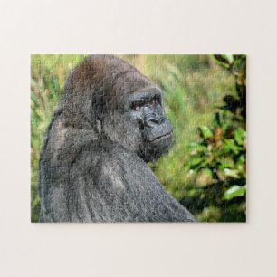 Silber-hinterer Gorilla Puzzle