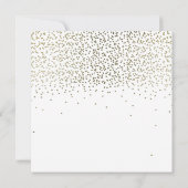Silber Hintergrund, Konfetti, Babydusche Einladung (Rückseite)