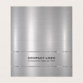 Silber-Hintergrund-Visitenkarte Visitenkarten (Außenseite Aufgefaltet)