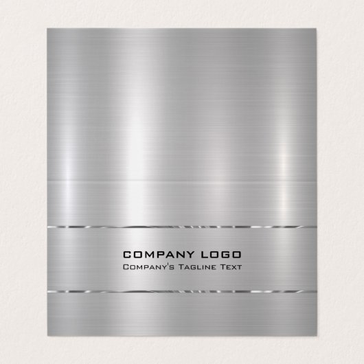 Silber-Hintergrund-Visitenkarte Visitenkarten (Außenseite Aufgefaltet)