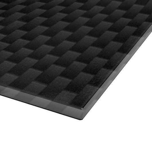 Silber Hirsch Design auf Carbon Fibre Style Print Schneidebrett (Ecke)