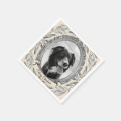 Silber-Holiday-Foto Serviette (Ecke)