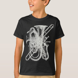 "Silber-" Hörner - Blasinstrumente T-Shirt