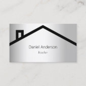 Silber House Dach moderner QR-Code Visitenkarte (Vorderseite)