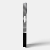 Silber-Imitat Metallisches Schwarzes Monogramm Case-Mate iPhone Hülle (Rückseite / Rechts)