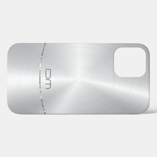 Silber Imitate Edelstahl Silberakzent Case-Mate iPhone Hülle (Rückseite (Horizontal))