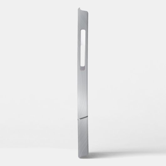 Silber Imitate Edelstahl Silberakzent Case-Mate iPhone Hülle (Rückseite / Links)