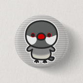 Silber-Java-Spatz Button (Vorderseite)