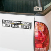 (Silber) Jesus ist noch König Autoaufkleber (Auf Lkw)