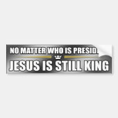 (Silber) Jesus ist noch König Autoaufkleber (Vorne)
