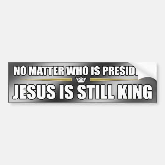 (Silber) Jesus ist noch König Autoaufkleber (Vorne)