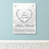 Silber-Jubiläum individuell anpassbar Leinwanddruck (Insitu (Holzboden))