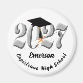 Silber-Klasse Abschluss 2027 Magnet (Vorne)