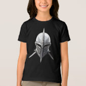 Silber-Kriegerhelm – Moderne Minimalistische Rüstu Tri-Blend Shirt (Vorderseite)