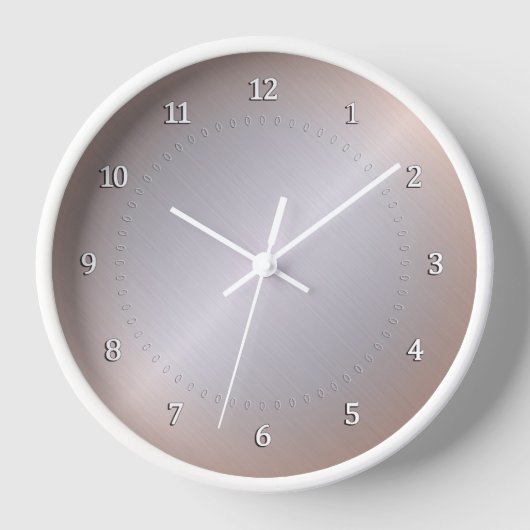 Silber, Kupfergradienten mit metallischem Glanz. Uhr (Vorderseite)