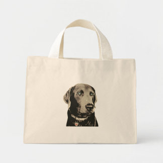 Silber Labrador 100% Labrador Baumwolltasche Mini Stoffbeutel