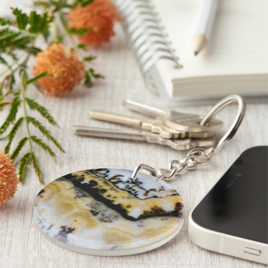 Silber Lace Onyx Schlüsselanhänger (Vorderseite rechts)