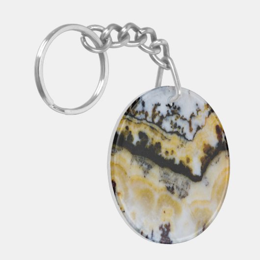 Silber Lace Onyx Schlüsselanhänger (Vorderseite links)