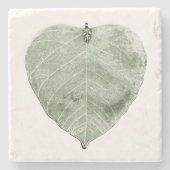 Silber Leaf - Stone Untersetzer (Vorderseite)