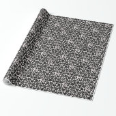 Silber Leopard Print Geschenkpapier (Ungerollt)