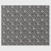 Silber Leopard Print Geschenkpapier (Flach)
