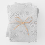 Silber Leopard Print Geschenkpapier Set (Beispiel)