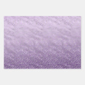 Silber Leopard Print Lila Ombre Geschenkpapier Set (Vorderseite)