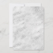 Silber Leopard Print personalisiert Einladung (Rückseite)