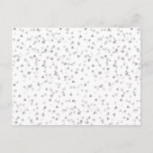 Silber-Liebe-Herzkalender Ankündigungspostkarte (Rückseite)