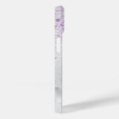 Silber lila Glitzer Name elegant Case-Mate iPhone Hülle (Rückseite / Rechts)