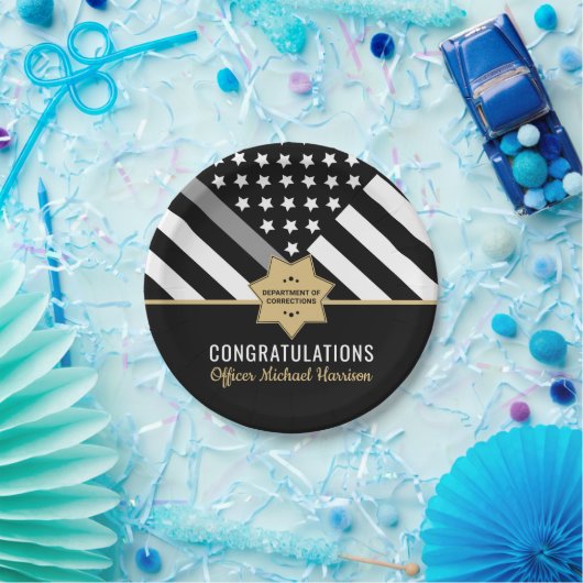 Silber-Linie für Korrekturreferenten Pappteller (Party)