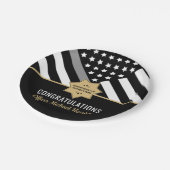 Silber-Linie für Korrekturreferenten Pappteller (Schrägansicht)