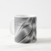 Silber-Linien 25. silberner Hochzeitstag Kaffeetasse (Vorderseite Links)