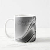 Silber-Linien 25. silberner Hochzeitstag Kaffeetasse (Links)