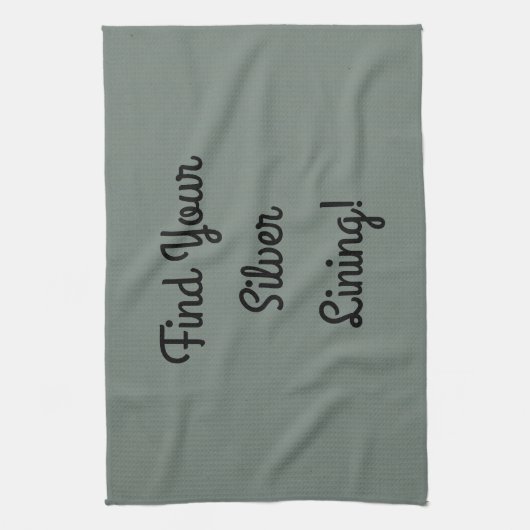 Silber Lining geschmückt    Geschirrtuch (Vertikal)