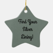 Silber Lining geschmückt Keramik Ornament (Vorne)