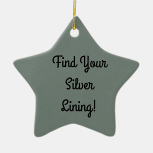 Silber Lining geschmückt Keramik Ornament
