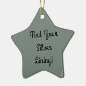 Silber Lining geschmückt Keramik Ornament (Links)